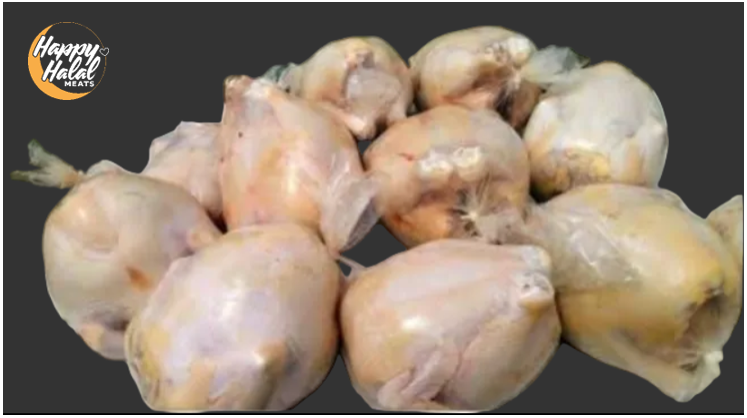 Fresh processed and clean chickens