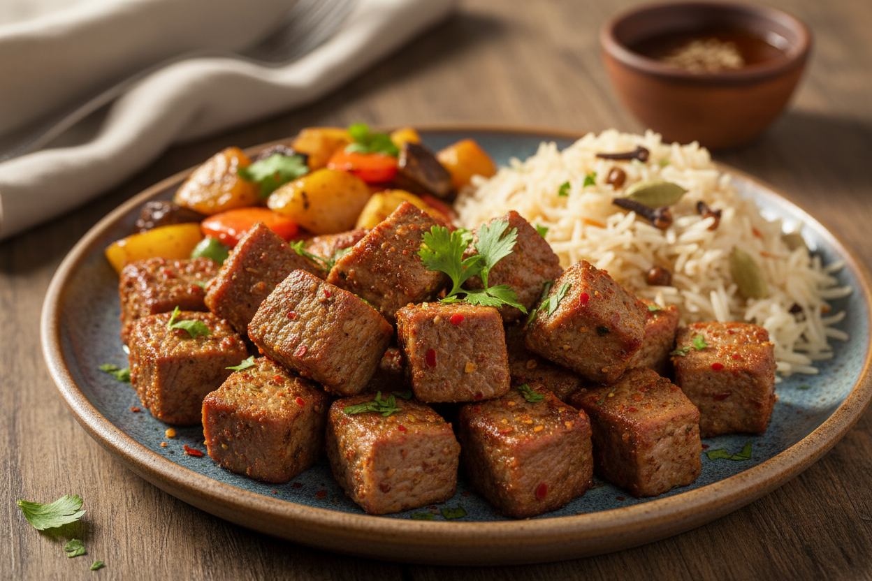 CUBED LAMB DISH