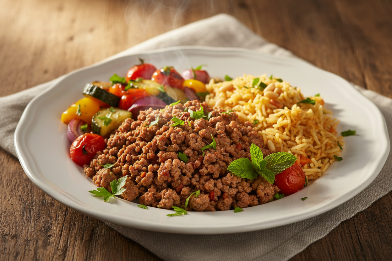 ground lamb dish