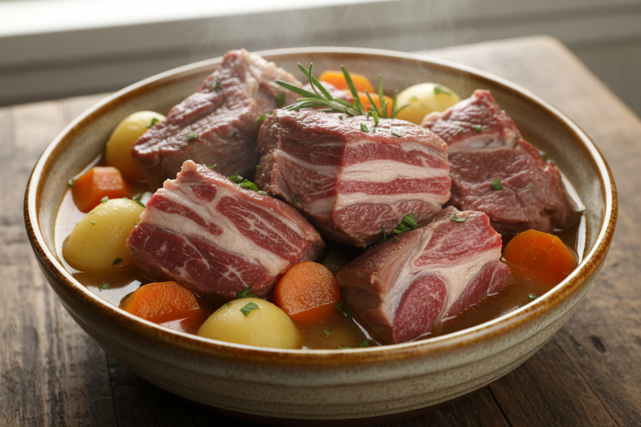 sheep stew with marbling