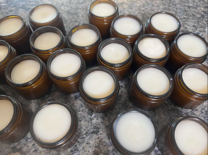 (NEW PRODUCT!) Creamy Sheep Tallow to nourish your Skin! 2oz. glass jar (food safe)